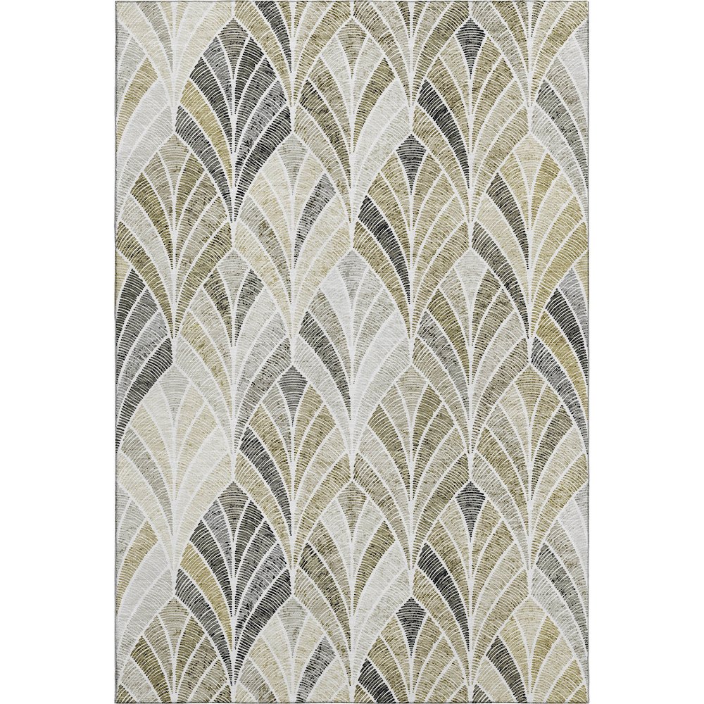 Premium Machine Washable Mayfield AMF851 Taupe 2'6" x 3'10" Rug. Picture 1