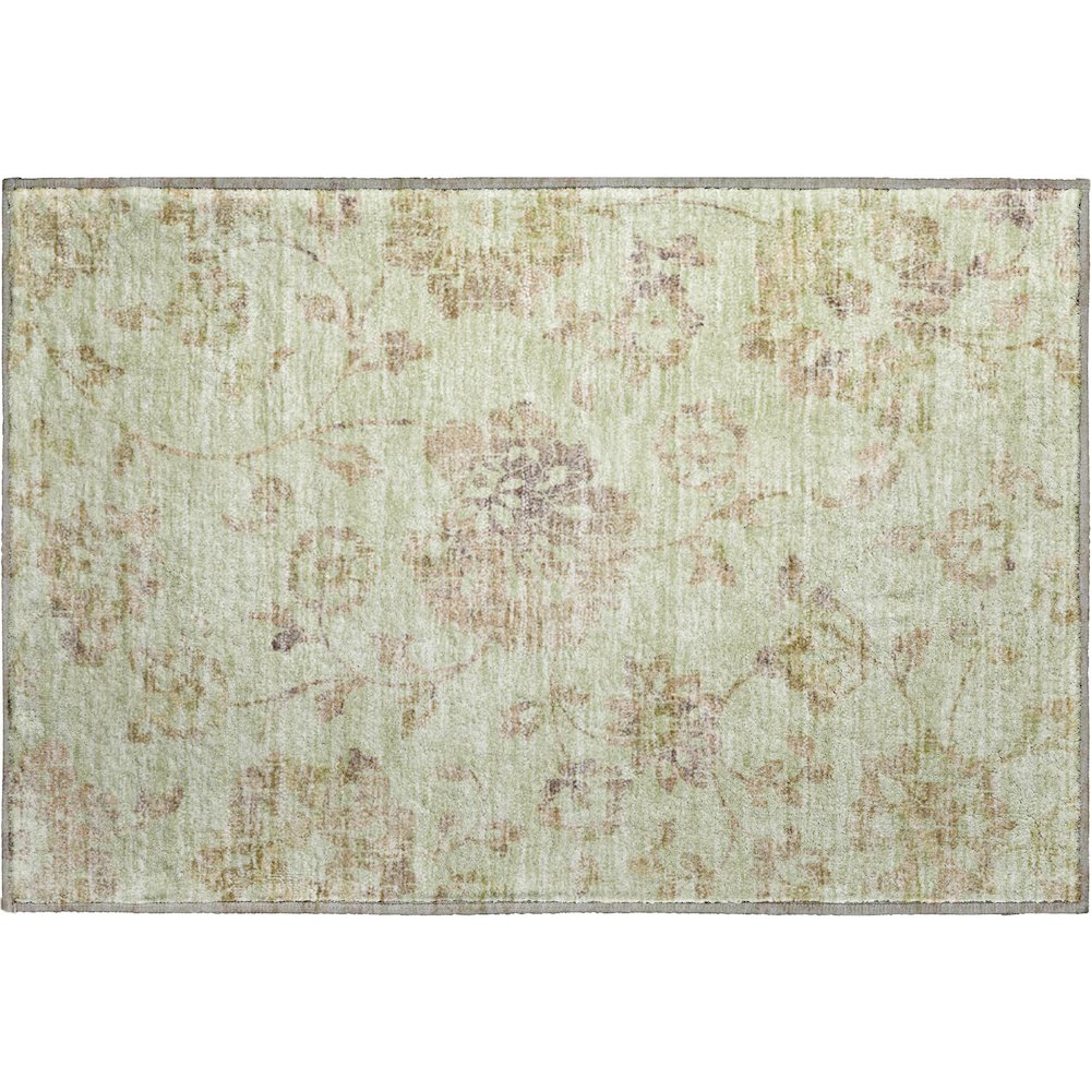Premium Machine Washable Mayfield AMF856 Aloe 1'8" x 2'6" Rug. Picture 1