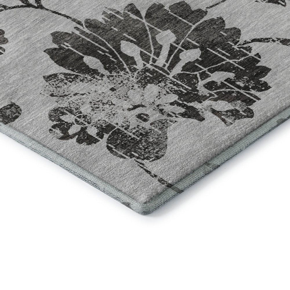 Premium Machine Washable Mayfield AMF856 Gray 1'8" x 2'6" Rug. Picture 3