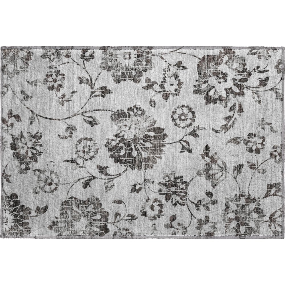 Premium Machine Washable Mayfield AMF856 Gray 1'8" x 2'6" Rug. Picture 1