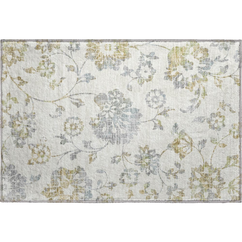 Premium Machine Washable Mayfield AMF856 Ivory 1'8" x 2'6" Rug. Picture 1