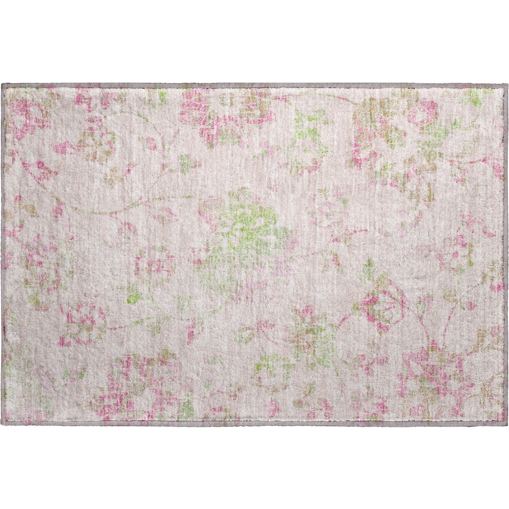Premium Machine Washable Mayfield AMF856 Pink 1'8" x 2'6" Rug. Picture 1