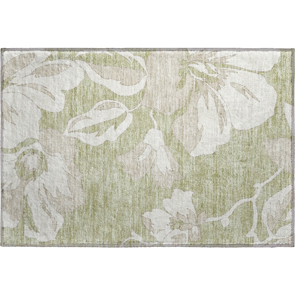 Premium Machine Washable Mayfield AMF857 Aloe 1'8" x 2'6" Rug. Picture 1