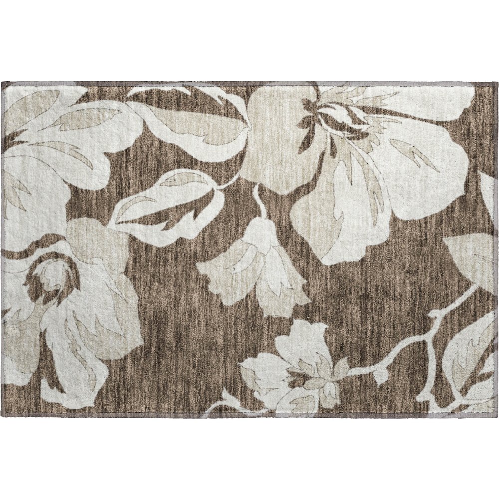 Premium Machine Washable Mayfield AMF857 Brown 1'8" x 2'6" Rug. Picture 1