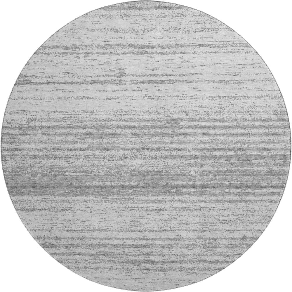Premium Machine Washable Mayfield AMF859 Gray 8' x 8' Round Rug. Picture 1