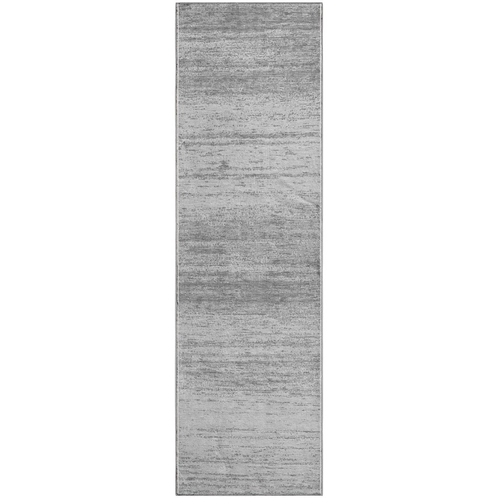 Premium Machine Washable Mayfield AMF859 Gray 2'3" x 7'6" Runner Rug. Picture 1