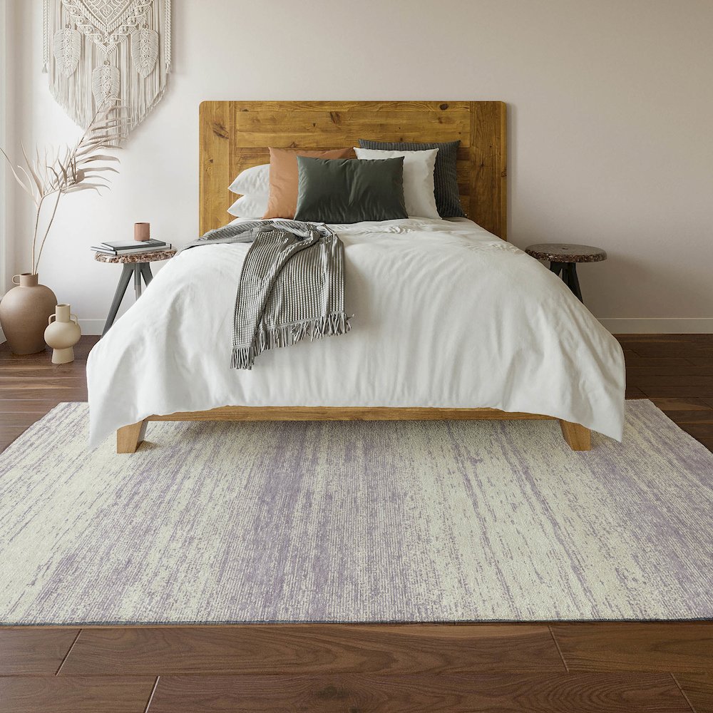 Premium Machine Washable Mayfield AMF859 Lavender 2'6" x 3'10" Rug. Picture 6