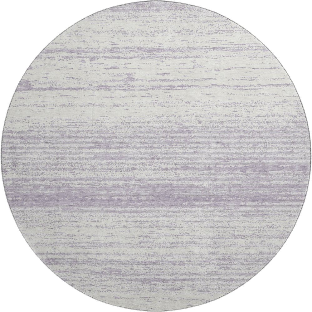 Premium Machine Washable Mayfield AMF859 Lavender 8' x 8' Round Rug. Picture 1