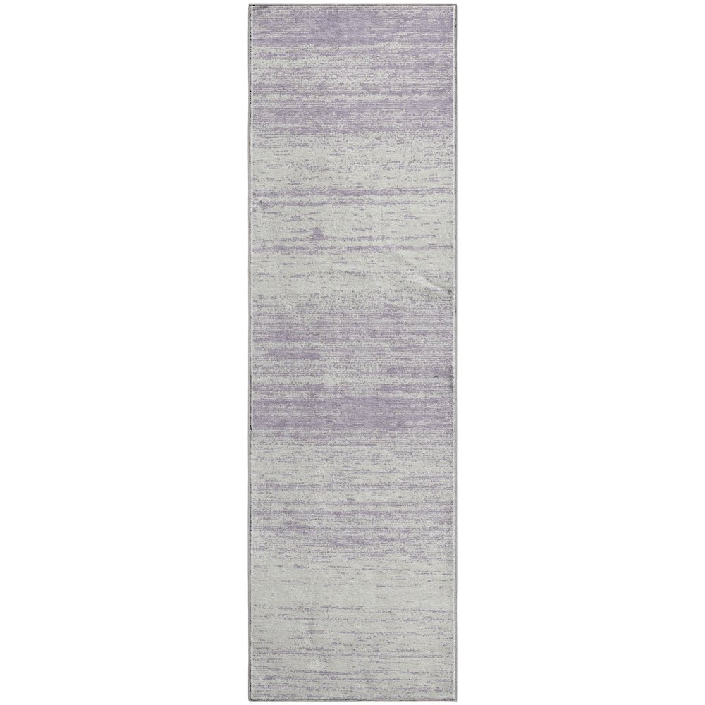 Premium Machine Washable Mayfield AMF859 Lavender 2'3" x 7'6" Runner Rug. Picture 1