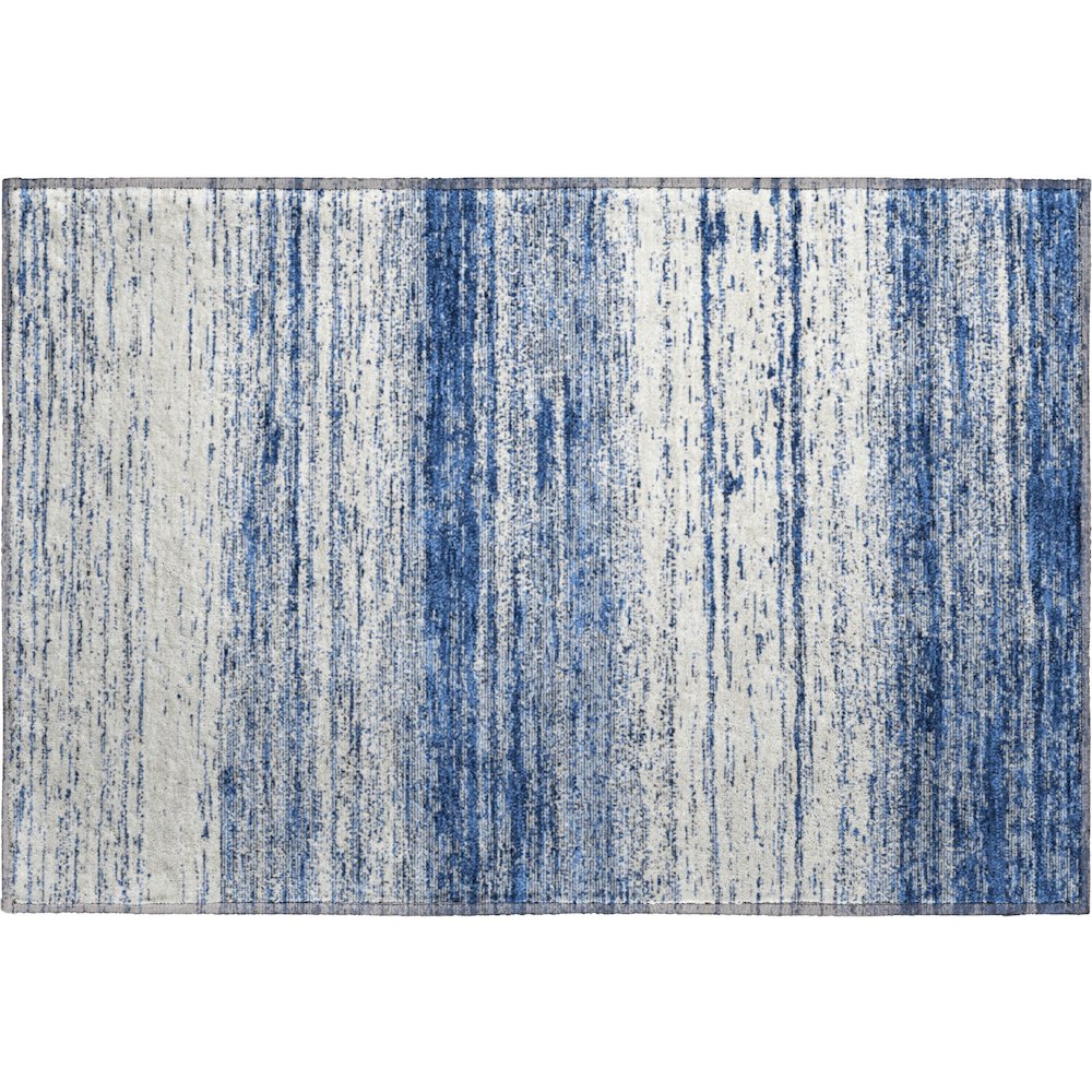 Premium Machine Washable Mayfield AMF859 Navy 1'8" x 2'6" Rug. Picture 1