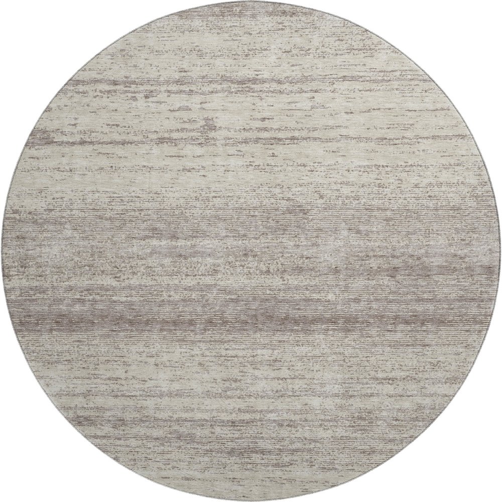 Premium Machine Washable Mayfield AMF859 Taupe 8' x 8' Round Rug. Picture 1