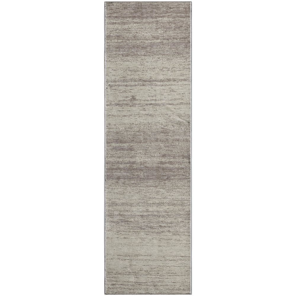 Premium Machine Washable Mayfield AMF859 Taupe 2'3" x 7'6" Runner Rug. Picture 1