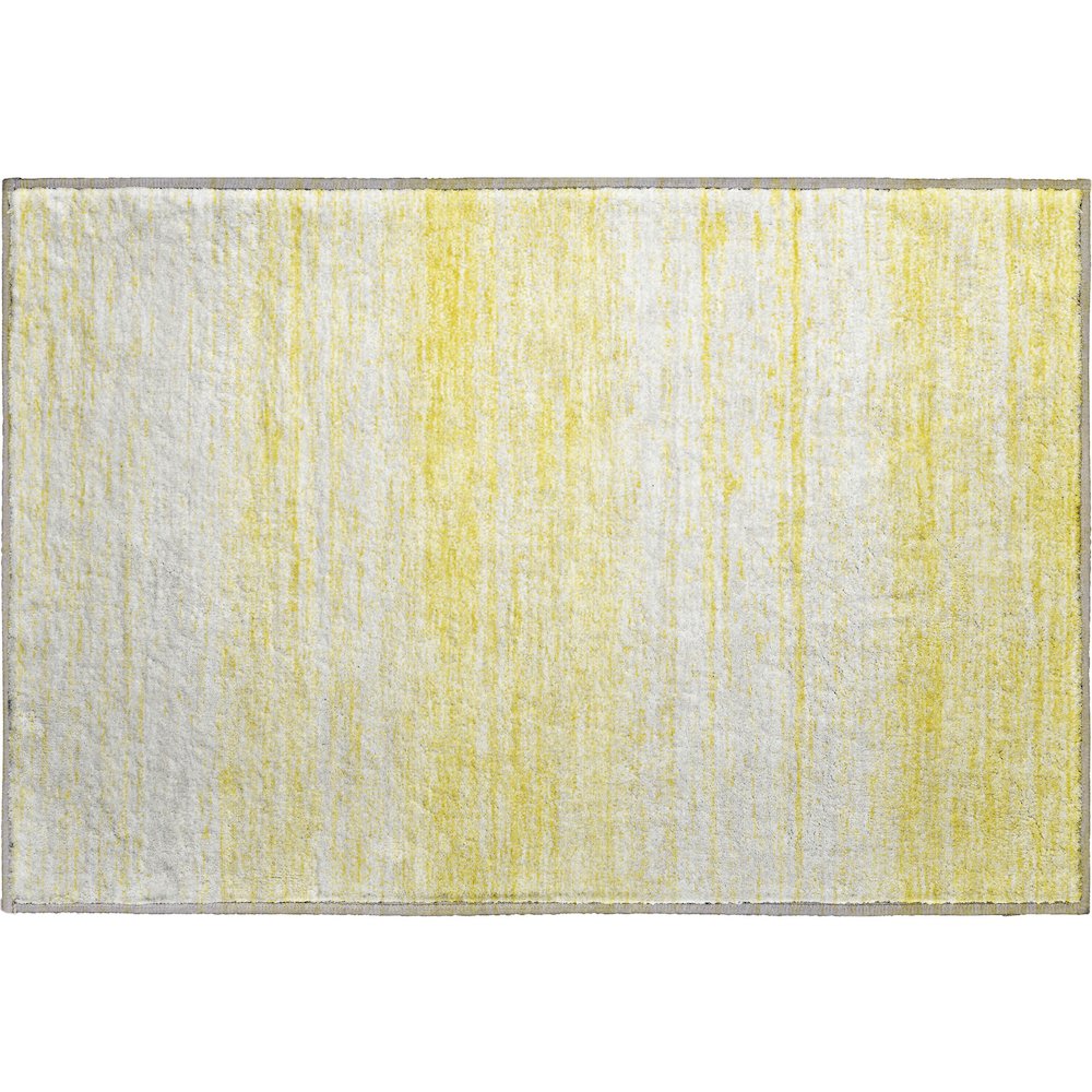 Premium Machine Washable Mayfield AMF859 Yellow 1'8" x 2'6" Rug. Picture 1