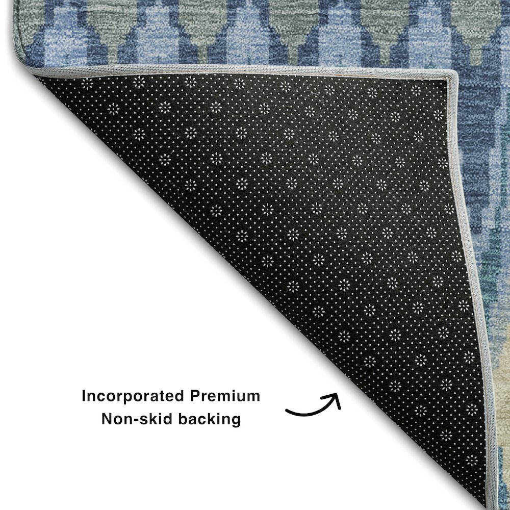 Premium Machine Washable Mayfield AMF860 Denim 1'8" x 2'6" Rug. Picture 2