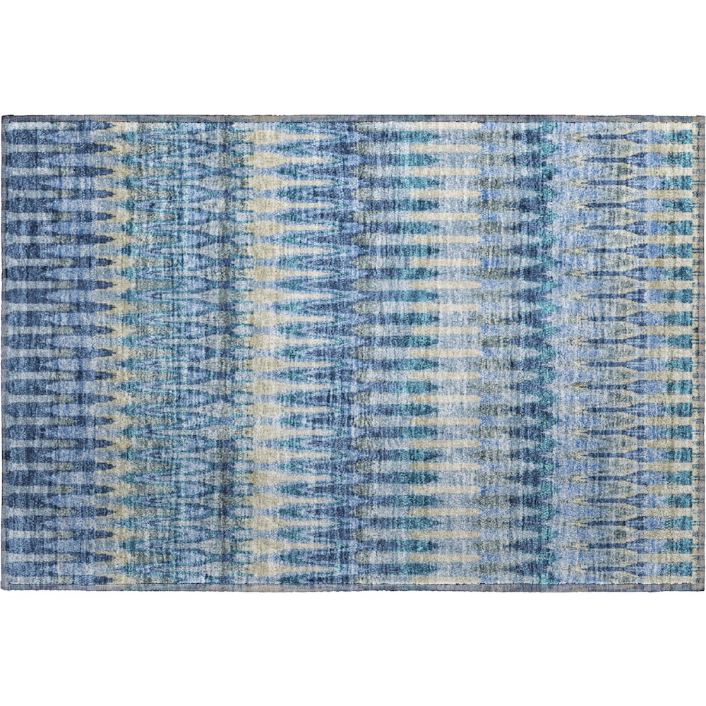 Premium Machine Washable Mayfield AMF860 Denim 1'8" x 2'6" Rug. Picture 1