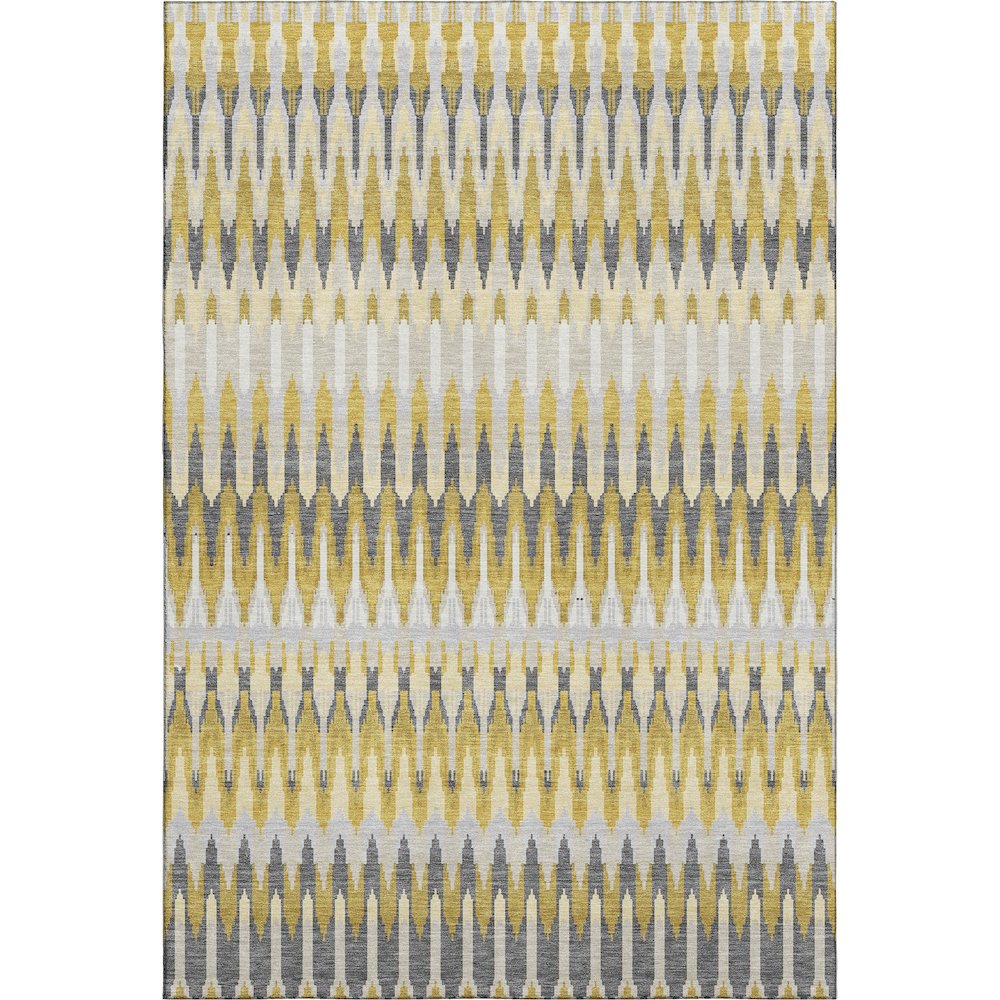 Premium Machine Washable Mayfield AMF860 Gold 2'6" x 3'10" Rug. Picture 1
