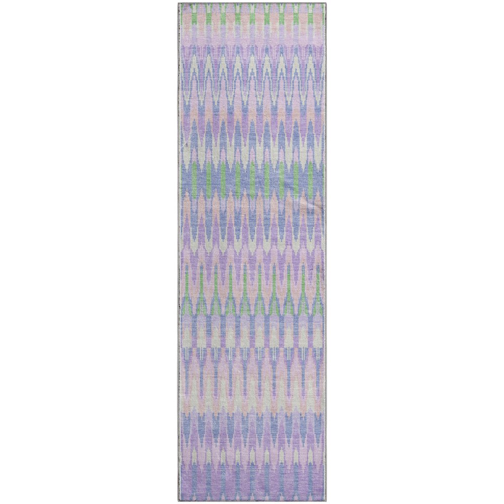 Premium Machine Washable Mayfield AMF860 Lavender 2'3" x 7'6" Runner Rug. Picture 1