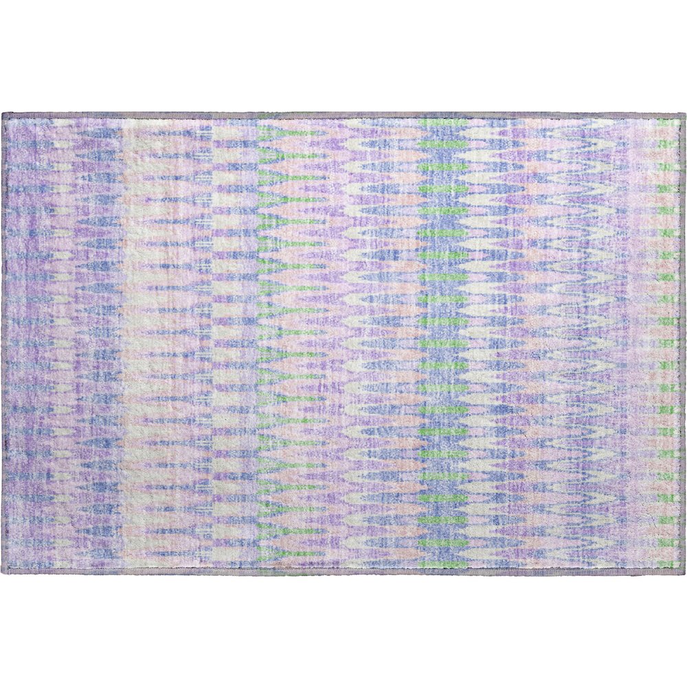 Premium Machine Washable Mayfield AMF860 Lavender 1'8" x 2'6" Rug. Picture 1