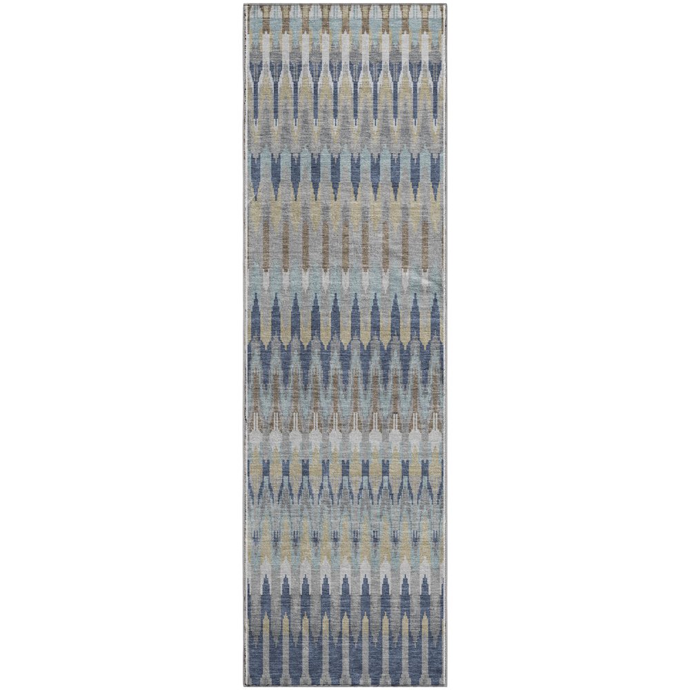 Premium Machine Washable Mayfield AMF860 Taupe 2'3" x 7'6" Runner Rug. Picture 1