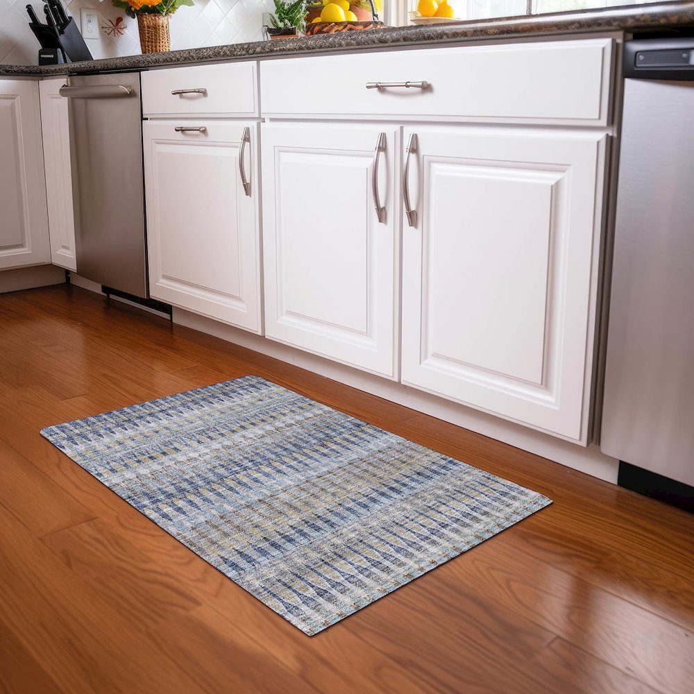 Premium Machine Washable Mayfield AMF860 Taupe 1'8" x 2'6" Rug. Picture 5