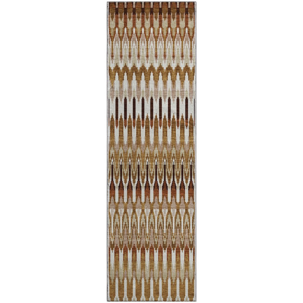 Premium Machine Washable Mayfield AMF860 Terracotta 2'3" x 7'6" Runner Rug. Picture 1