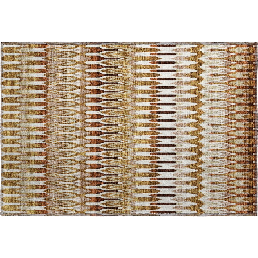 Premium Machine Washable Mayfield AMF860 Terracotta 1'8" x 2'6" Rug. Picture 1
