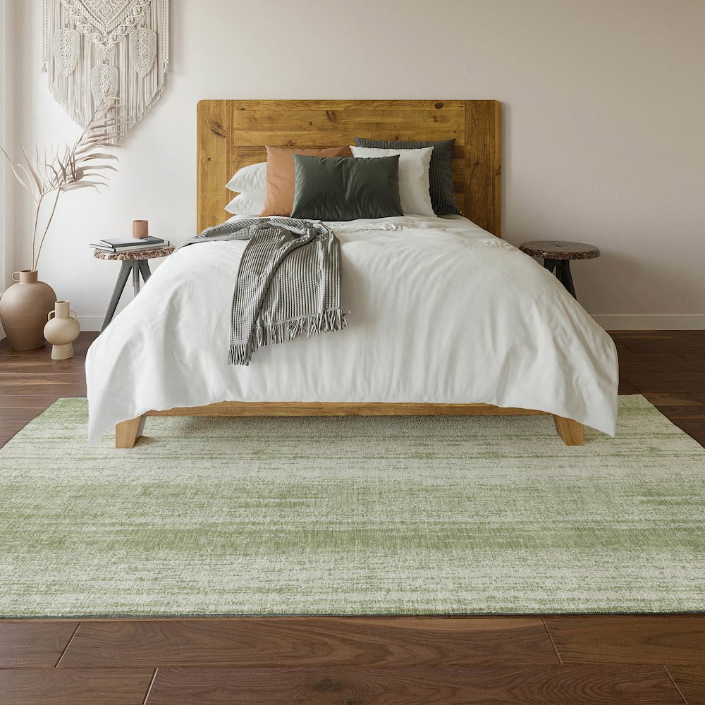 Premium Machine Washable Mayfield AMF861 Aloe 2'6" x 3'10" Rug. Picture 6