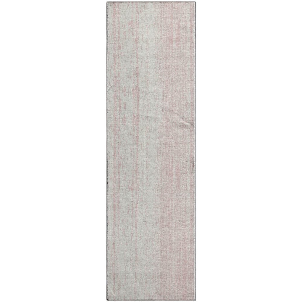 Premium Machine Washable Mayfield AMF861 Pink 2'3" x 7'6" Runner Rug. Picture 1