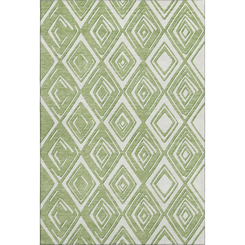 Premium Machine Washable Mayfield AMF862 Green 2'6" x 3'10" Rug. Picture 1