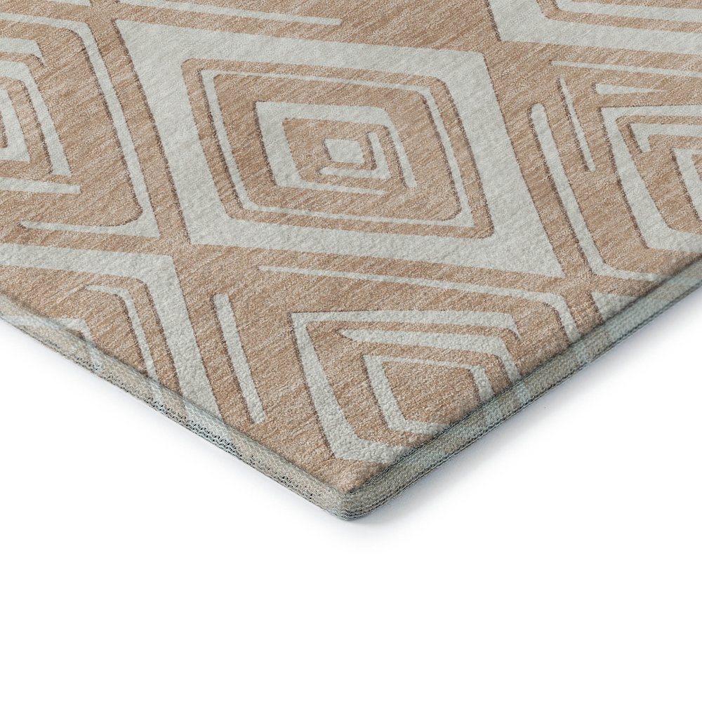 Premium Machine Washable Mayfield AMF862 Peach 1'8" x 2'6" Rug. Picture 3