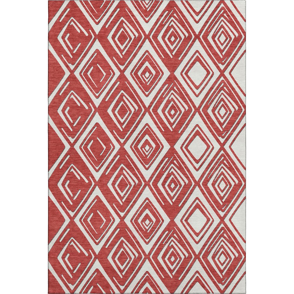 Premium Machine Washable Mayfield AMF862 Red 2'6" x 3'10" Rug. Picture 1