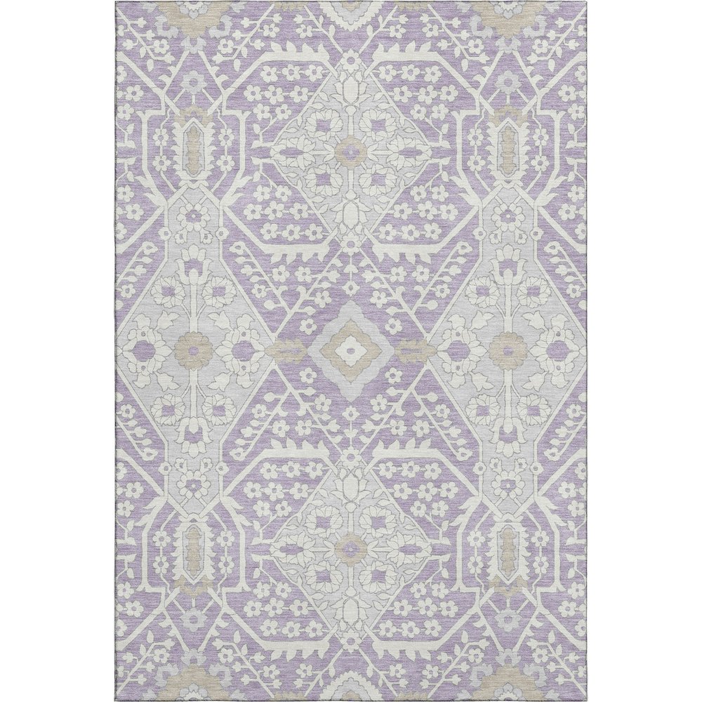 Premium Machine Washable Mayfield AMF863 Lavender 2'6" x 3'10" Rug. Picture 1