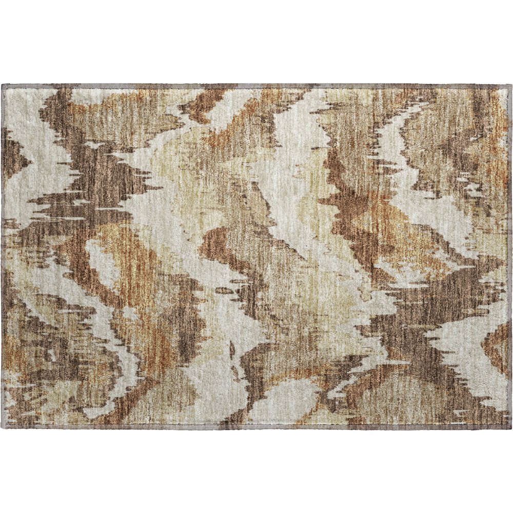 Premium Machine Washable Mayfield AMF865 Chocolate 1'8" x 2'6" Rug. Picture 1
