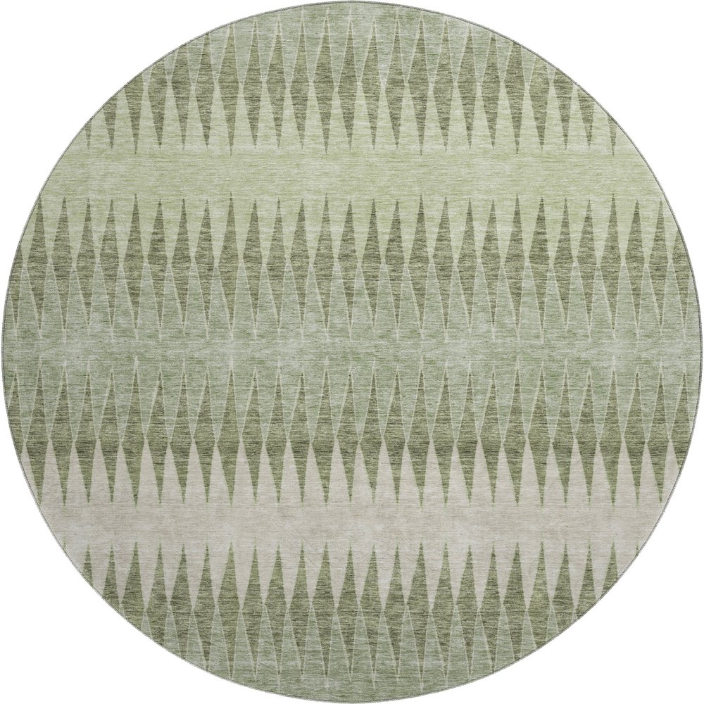Premium Machine Washable Mayfield AMF867 Aloe 8' x 8' Round Rug. Picture 1