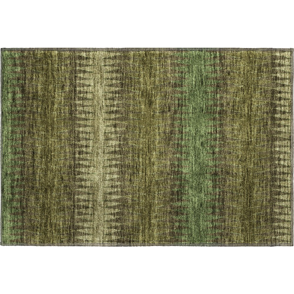 Premium Machine Washable Mayfield AMF867 Olive 1'8" x 2'6" Rug. Picture 1