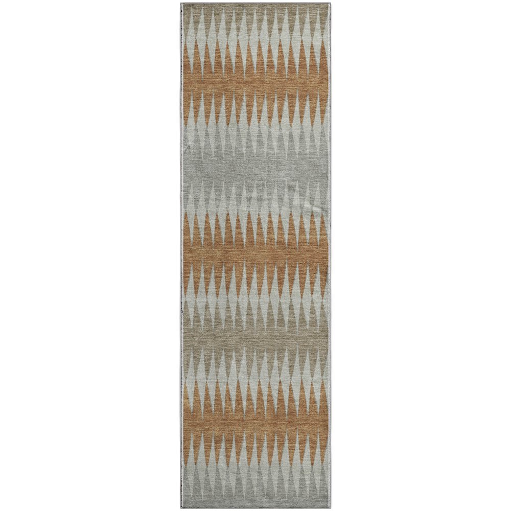 Premium Machine Washable Mayfield AMF867 Paprika 2'3" x 7'6" Runner Rug. Picture 1