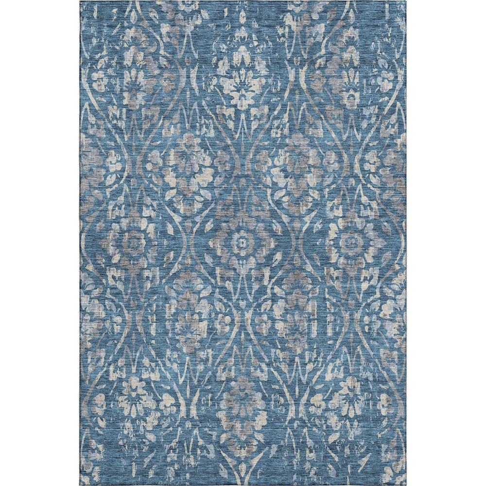 Premium Machine Washable Mayfield AMF868 Blue 2'6" x 3'10" Rug. Picture 1