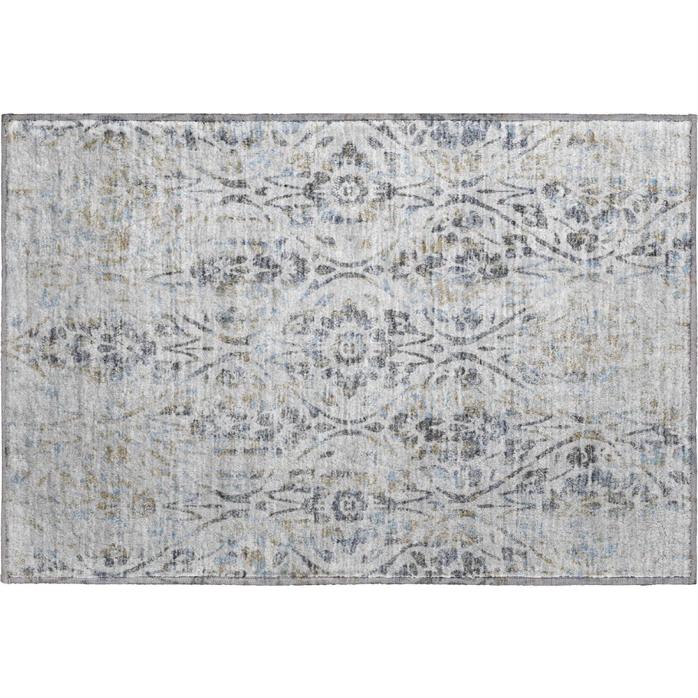 Premium Machine Washable Mayfield AMF868 Gray 1'8" x 2'6" Rug. Picture 1