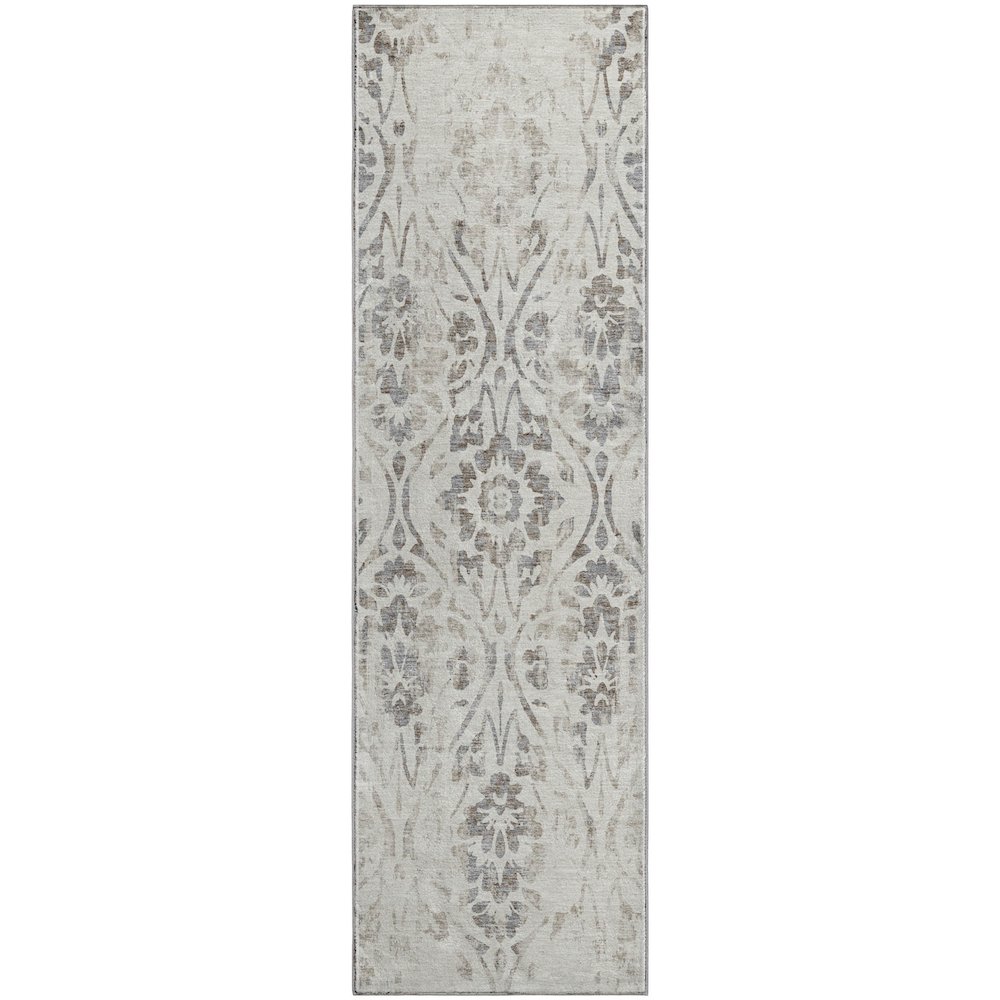 Premium Machine Washable Mayfield AMF868 Ivory 2'3" x 7'6" Runner Rug. Picture 1