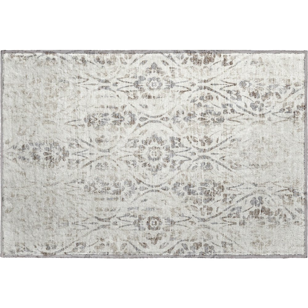 Premium Machine Washable Mayfield AMF868 Ivory 1'8" x 2'6" Rug. Picture 1