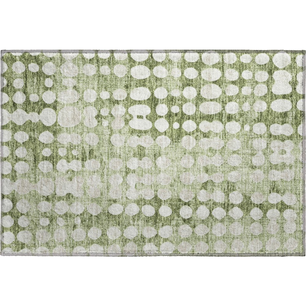 Premium Machine Washable Mayfield AMF869 Aloe 1'8" x 2'6" Rug. Picture 1