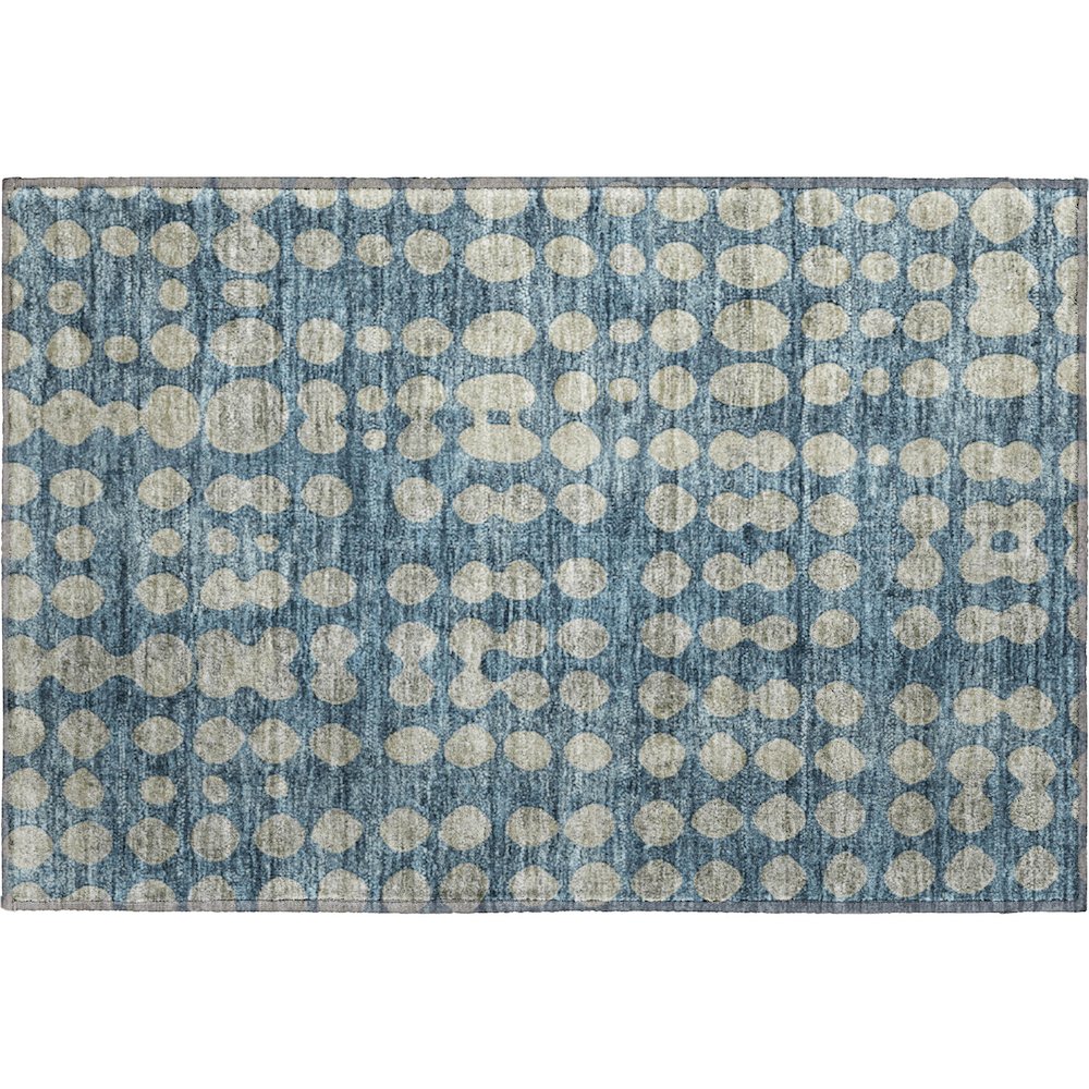 Premium Machine Washable Mayfield AMF869 Denim 1'8" x 2'6" Rug. Picture 1