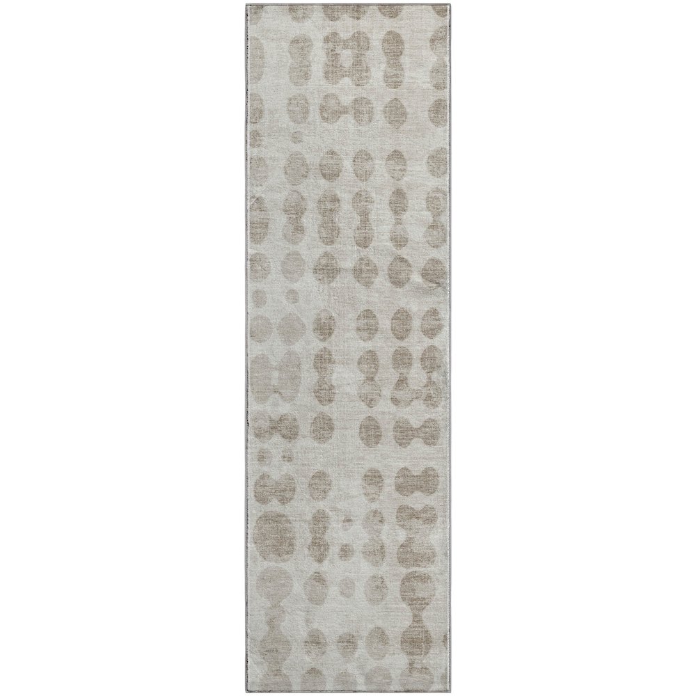 Premium Machine Washable Mayfield AMF869 Ivory 2'3" x 7'6" Runner Rug. Picture 1