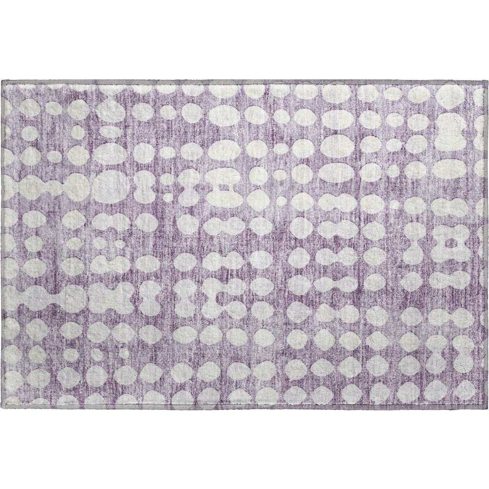 Premium Machine Washable Mayfield AMF869 Purple 1'8" x 2'6" Rug. Picture 1
