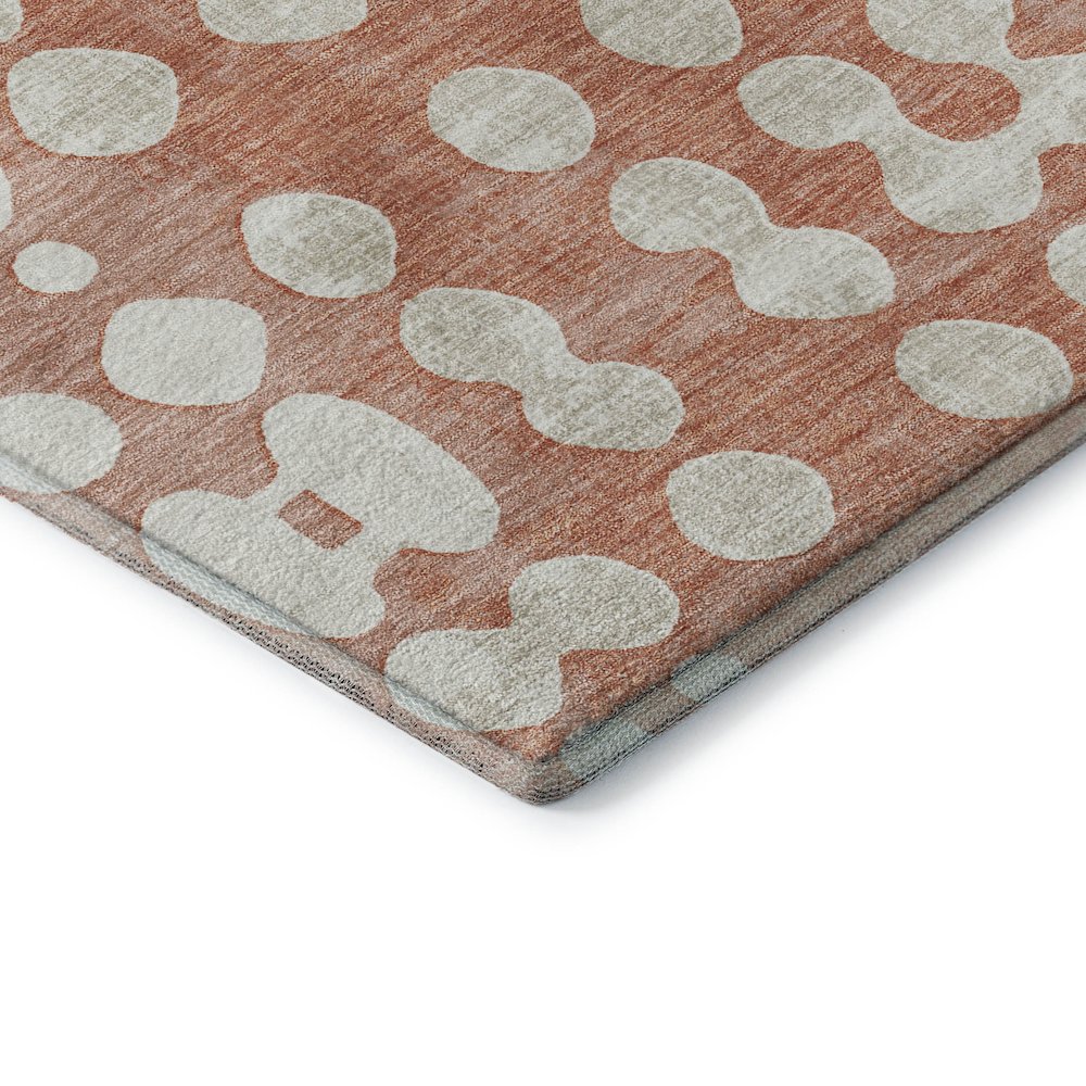 Premium Machine Washable Mayfield AMF869 Salmon 1'8" x 2'6" Rug. Picture 3