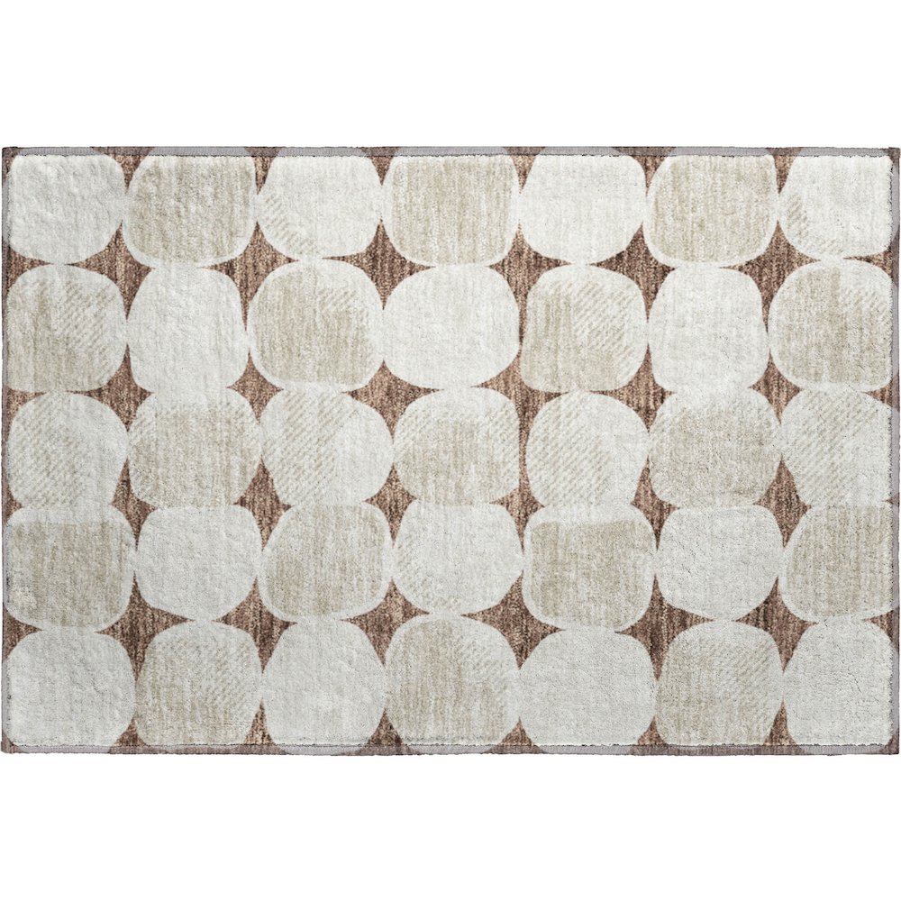 Premium Machine Washable Mayfield AMF870 Brown 1'8" x 2'6" Rug. Picture 1