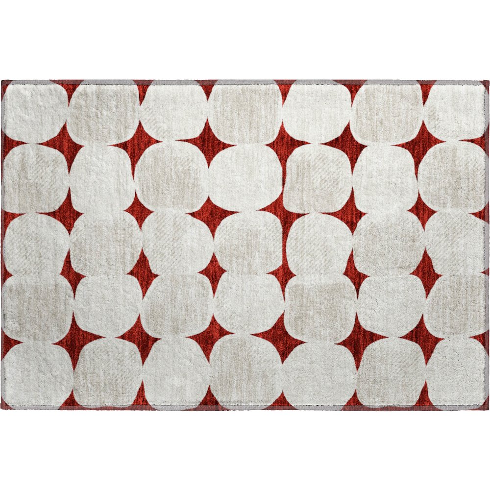 Premium Machine Washable Mayfield AMF870 Burgundy 1'8" x 2'6" Rug. Picture 1