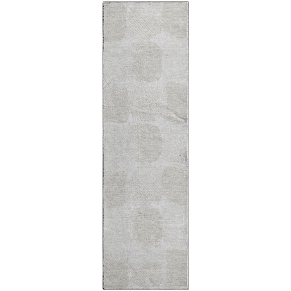 Premium Machine Washable Mayfield AMF870 Ivory 2'3" x 7'6" Runner Rug. Picture 1