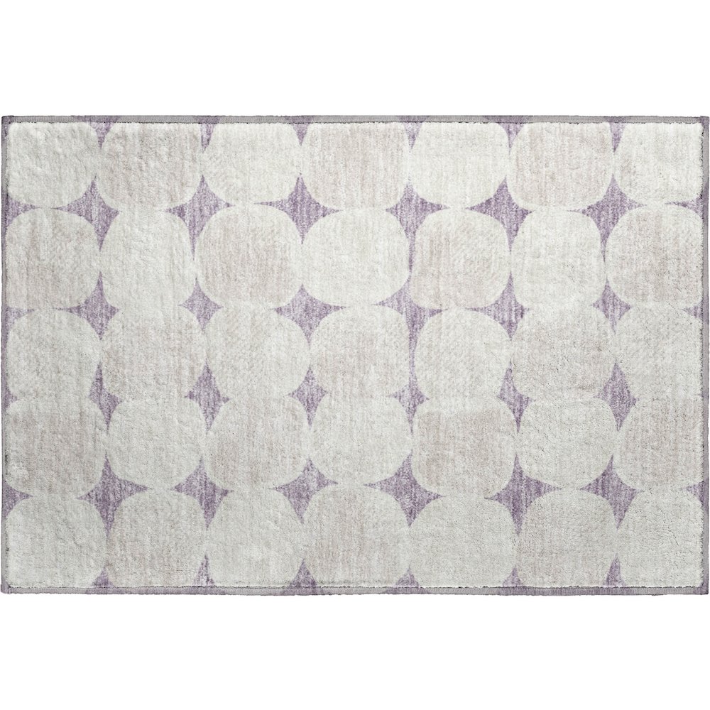 Premium Machine Washable Mayfield AMF870 Lavender 1'8" x 2'6" Rug. Picture 1