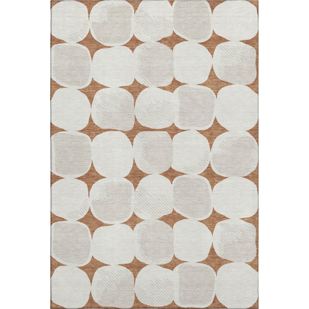 Premium Machine Washable Mayfield AMF870 Paprika 2'6" x 3'10" Rug. Picture 1